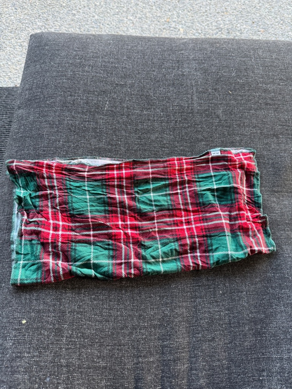 Little Sleepies Red and Green Plaid Dog Bandana